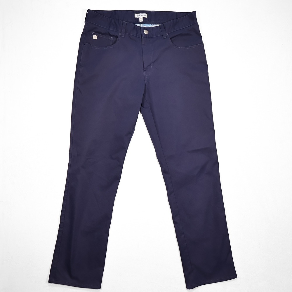 PETER MILLAR Men's 33x30 Navy Blue EB66 Performance 5-Pocket Pants - Picture 2 of 9